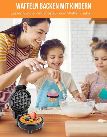 Вафельниця Mini BLAZANT: компактна, 550 Вт, сіра - для дитячих свят та сімейних посиденьок
