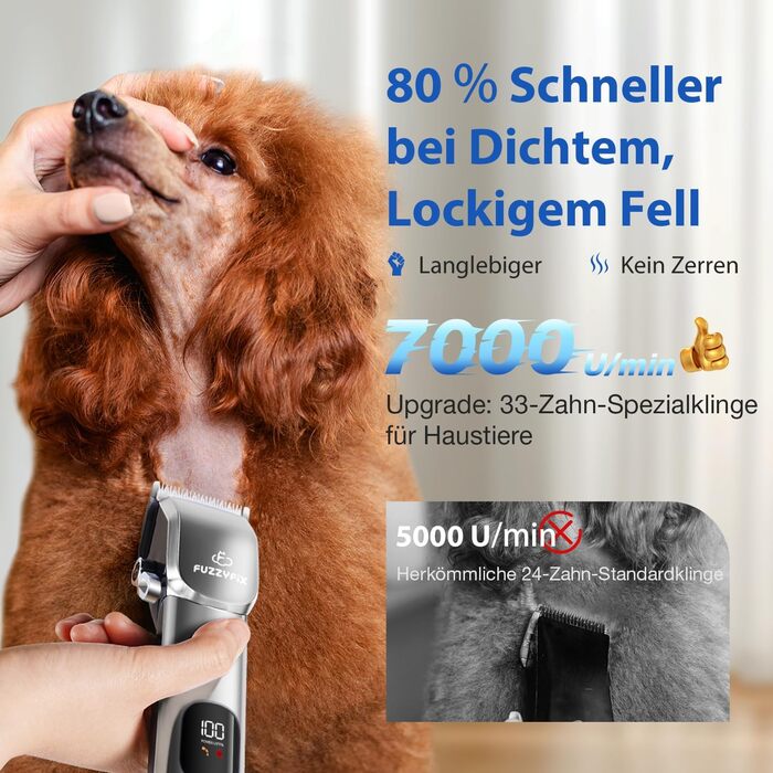 Набір для стрижки собак 3-в-1: машинка, триммер для лап, тиха робота, для густого хутра, чорний колір