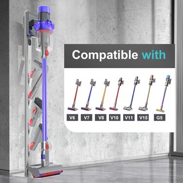 OUTBROS Vacuum Cleaner Stand Compatible with Dyson V15 V12 V11 V10 V8 V7-DC30 DC31 DC34 DC35 Floor Stand, Universal Vacuum Cleaner Stand, Black