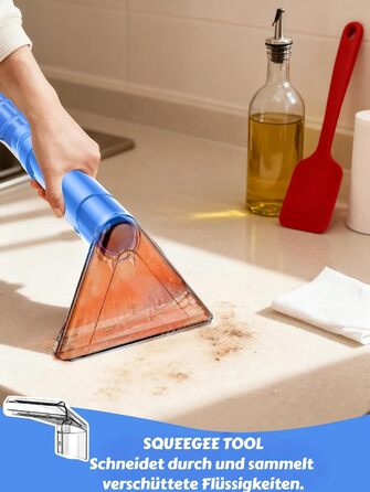 Портативний мийник для м'яких меблів, 600W, 16Kpa, 500мл розчин, 5 насадок. Для диванів, килимів, авто, сходи. Легкий, компактний, блакитний.