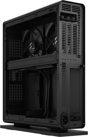 Корпус Fractal Design Ridge Black Mini-ITX для ігрового ПК з PCIe 4.0, 2 вентилятори 140мм PWM, USB Type-C