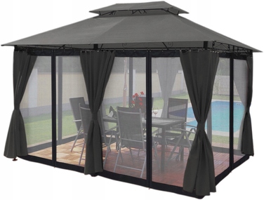 Садова альтанка-тент Swing з 4 стінками, 4 x 3 x 2.5 м