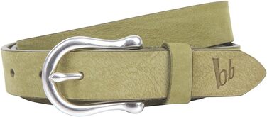 Жіночий шкіряний ремінь Bruno Banani з нубуку світло-зеленого кольору, розмір 100 см