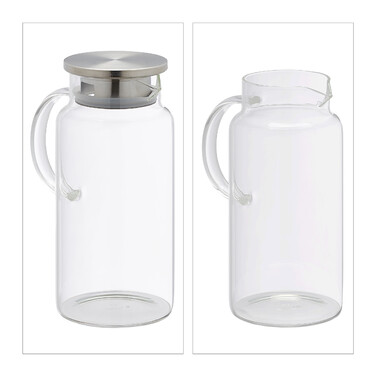 Relaxdays Glass Giraffe with Lid, 1.3 Liter