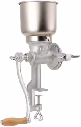 TABODD 500ML Manual Grain Grinder Mill, Adjustable Clamp Mill Corn Grain Mill Cast with 13cm & 4cm Hopper Stainless Steel Grinder Manual Grain Mill for Corn, Coffee Beans, Wheat, Nuts, Herbs