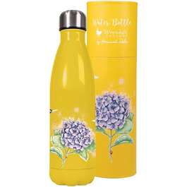 Wrendale Designs Plastic Water Bottle 'Hare and the Bee' (Hydrangea)