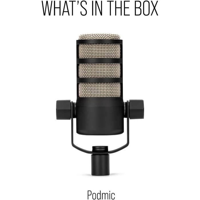 Мікрофон RØDE PODMIC – динамічний, з кріпленням, для подкастів, стрімінгу, геймінгу та запису голосу (білий)