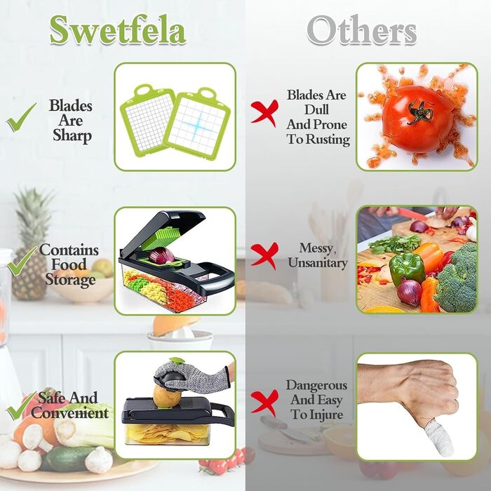 Багатофункціональний набір для нарізки овочів 18-в-1: нарізник, тертка, подрібнювач з 7 лезами, для цибулі, овочів, з рукавичкою, щіткою та стругачкою сірого кольору