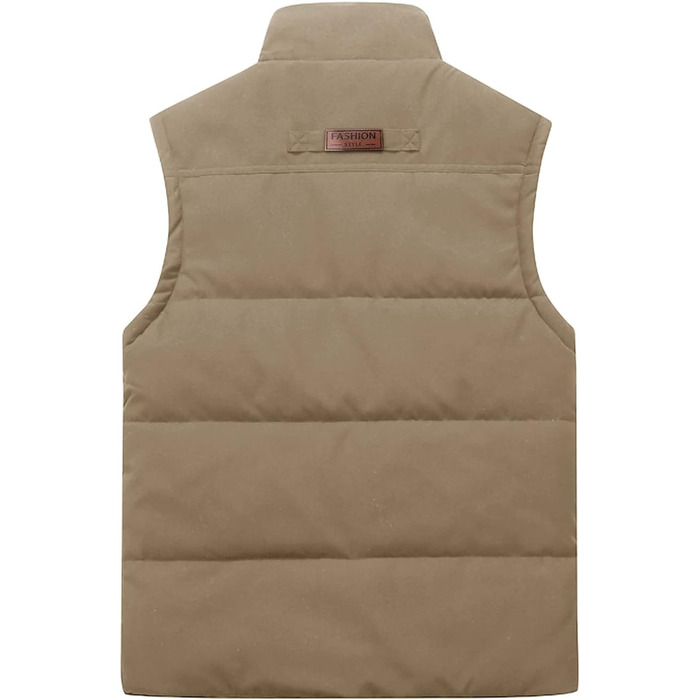 Тепла чоловіча жилетка KEFITEVD на осінь/зиму: комфорт та стиль для полювання та роботи (Хакі, розмір L)