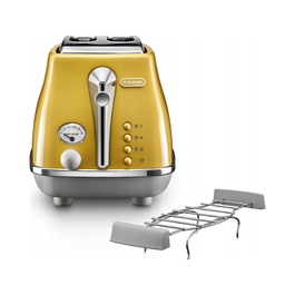 Тостер De'Longhi CTOC2103Y, жовтий/золотистий, 900 Вт