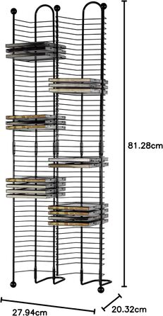 Стійка для 100 CD Atlantic PN63705079, металева, компактна, Gunmetal