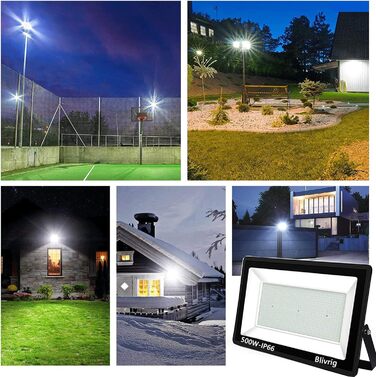 Bright LED Floodlight Outdoor, Warm White, Outdoor Floodlight, Super Bright 10000LM Floodlight, Outdoor Spotlight IP66 Waterproof, 3000K Outdoor Spotlight, Warm Floodlight for Garden, Garage, Yard (Warm White) (4pcs Warm White, 500W)
