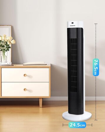 Вентилятор вежовий Aigostar Leise Turmventilator 76 см з осциляцією та таймером, 45 Вт