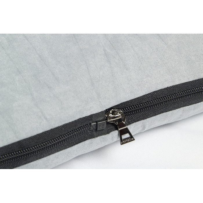 Килимок для собак XXL: м'який, миючий, знімний чохол | Килимок-подушка з зручним бортиком для великих собак | Сірий килимок 120 x 80 см