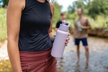 Simple Modern Trinkflasche mit Strohhalm und Chug-Deckel | Stainless Steel Insulated Water Bottle with Straw and Chug Lid for Sports Gym | Summit | 950ml | Checkmate