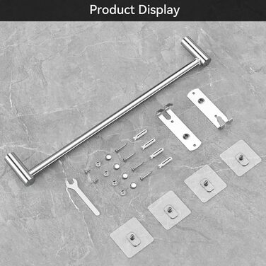 Висувна тримач для рушників 43-78 см, нержавіюча сталь, без свердління, для ванної кімнати та кухні