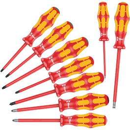Набір викруток Wera Kraftform Plus 100, 9 шт, ізольовані, серія 160i/162i/167i