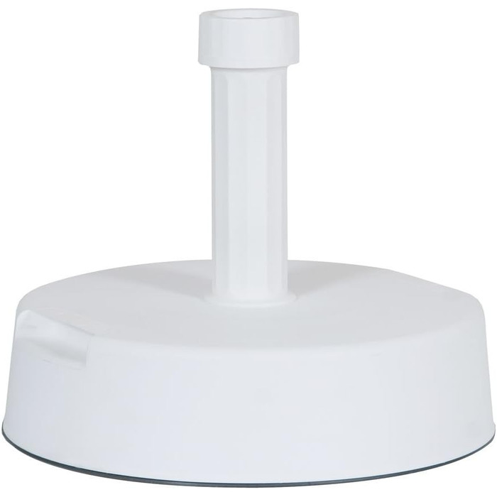 greemotion Parasol Stand - Parasol Stand for Round Parasols - Parasol Base Concrete & Plastic, 20 kg - Balcony Parasol Stand White for Garden, Terrace & Balcony