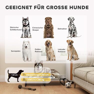 PawHut Лежанка для собак Outdoor, піднята лежанка для великих собак, складана, з сітчастою рамою зі сталі, для відпочинку на вулиці, кемпінгу, 107x61x20 см, сірий колір