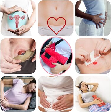 Hysterectomy Lap Belt Pillow, Hysterectomy Recovery, a Must-Have After Surgery, Ice/Heat Pack Abdominal Pillow for Tummy Tuck, C-Section Recovery, Gifts, Minky Dot Red