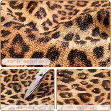 Сумка жіноча KALIDI шопер велика зі шкірозамінника (PU) з блискавкою для роботи, покупок, школи - Леопард