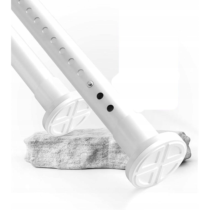 Телескопічна штора для ванної розпірна біла, 260-310 см