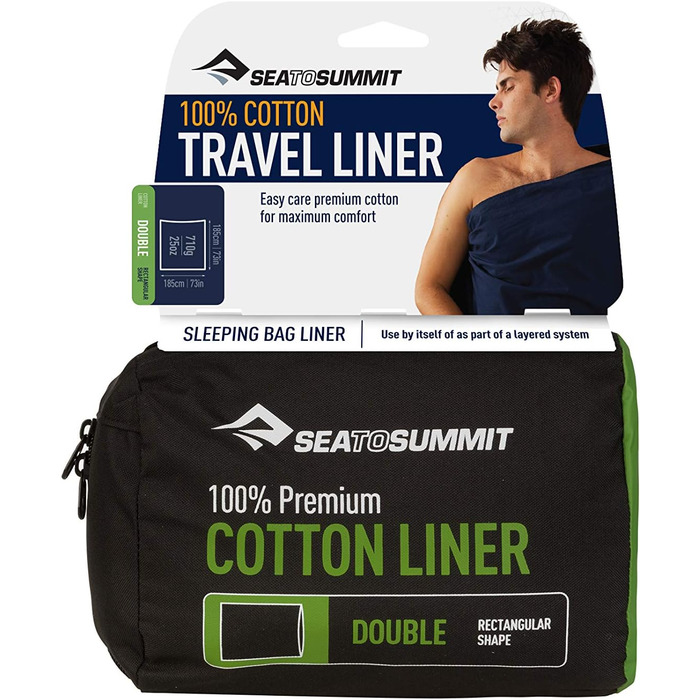 Sea to Summit Premium Cotton Recycled Travel Liner Sleeping Bag