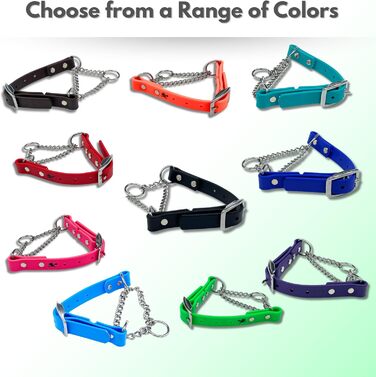 Нашийник для собак Martingale від Jim Hodges, біотану, не тягне, професійна якість, розмір M, чорний