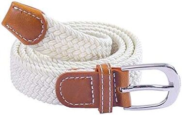 Жіночі еластичні пояси Chalier (2 шт.) - плетений стрейч-пояс, чорний та темно-синій, універсальний розмір, темно-синій та білий