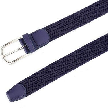 Плетений пояс з еластичного полотна для чоловіків, жінок та юніорів, багатокольоровий, блакитний, 70/75 см, розмір S