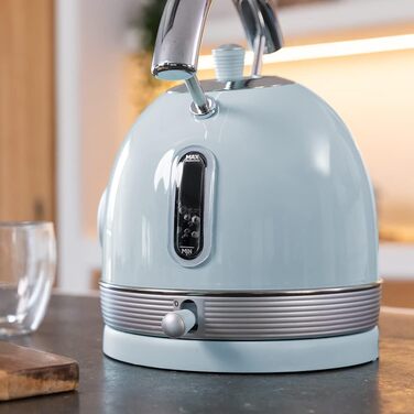 Електричний чайник Cecotec ThermoSense 420 Light Green: 1,8 л, 2200 Вт, регулювання температури, нержавіюча сталь, вінтажний стиль, зелений (блакитний)