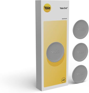 Розумний дверний замок Yale Dot, сріблястий, безключовий доступ через смартфон, віддалене (роз)блокування, сумісний з Yale Linus Smart Lock L2, керування через Yale Home App