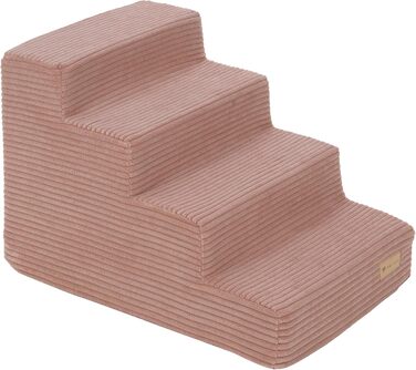 Сходинки для собак Velinda з 4 ступенями, для котів, домашніх тварин, допомога у вході, пінополіуретан (рожевий)