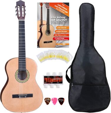 Класична гітара Cantabile AS-861 1/2 Starter Set (для дітей 5-9 років), з чохлом, струнами, нотами, медіатором, тюнером, натуральний колір