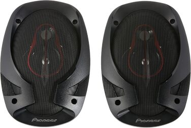 Автомобільні коаксіальні динаміки Pioneer TS-R6951S 6x9'' 400 Вт, 3-смугові, потужний звук, чорні, комплект 2 шт.