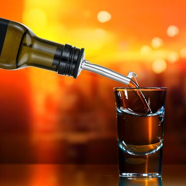 Наливайчики для пляшок Incutex з нержавіючої сталі (10 шт.) з клапаном та щіткою для чищення, стопор для масла, для олії, спиртних напоїв, вина, лікеру, оцту