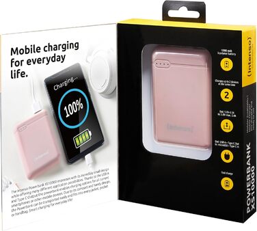 Powerbank Intenso XS 10000mAh Rosé - зовнішній акумулятор для смартфонів, планшетів та цифрових камер