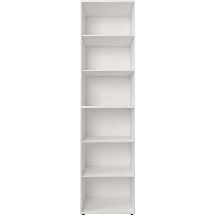 Möbelando Trio 6 - White 6-Tier Corner Shelf