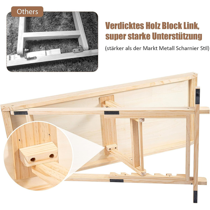 Східці для собак Hunderampe: дерев'яна, складна, регульована, до 100 кг, 30-60 см