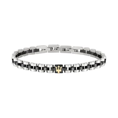 Браслет чоловічий Maserati Jewels з нержавіючої сталі, 21 см, покриття PVD (чорний) JM320AST08