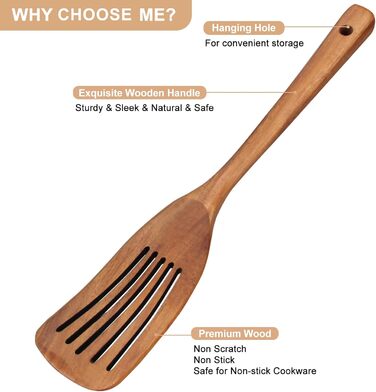 Набір кухонних аксесуарів з оливкового дерева: лопатки, шумовки, шпателі | Кухонне приладдя