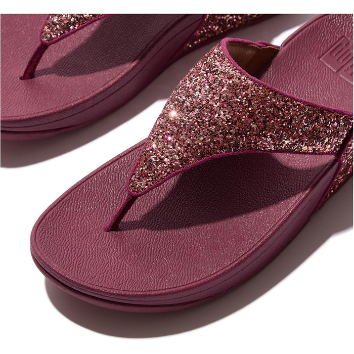 Шльопанці жіночі FitFlop Lulu Glitter, з підтримкою стопи, 42 EU, Рубіновий мікс