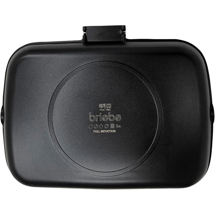 Гриль-сковорода Brieve Black Titanium індукційна, алюмінієва з антипригарним покриттям, складана, 34x24 см