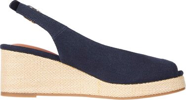 Сандалії жіночі Tommy Hilfiger Flag Mid Wedge Espad SLIN, сині (40 EU)