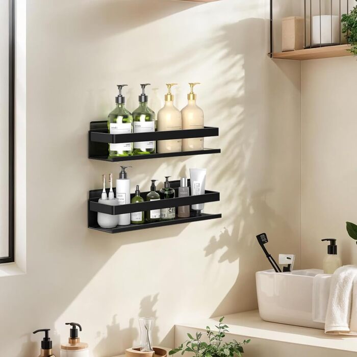 Алюмінієвий кухонний органайзер для ванної кімнати, 30 см, 2 шт., настінний, самоклеючий, 2 яруси