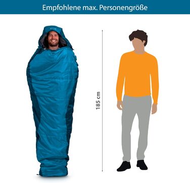 Сплячий мішок Outdoor 3 сезони -12.0°C, блакитний