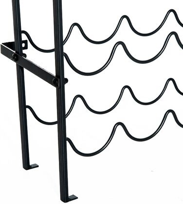 Homcom Wine Rack Wine Stand Bottle Rack 60 Bottles Wall Mount Metal Black
