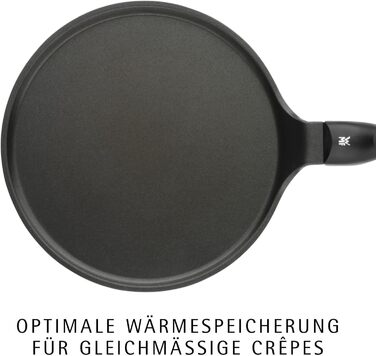 Сковорода WMF Devil Crepe 27 см для млинців з розподільником тіста та дерев'яною лопаткою, індукційна, алюмінієва з антипригарним покриттям