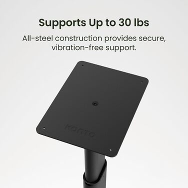 Підлогові стійки для акустики Kanto SPH - регульована висота, управління кабелями, пара, чорний