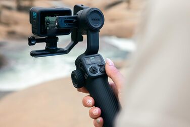GoPro Fluid Pro AI: 3-осьовий стабілізатор-гіроскоп для GoPro та смартфонів, відстеження об'єкта, підсвічування, бездромове керування камерою, портативний, для Vlogging, 360° обертання, зарядка пристроїв